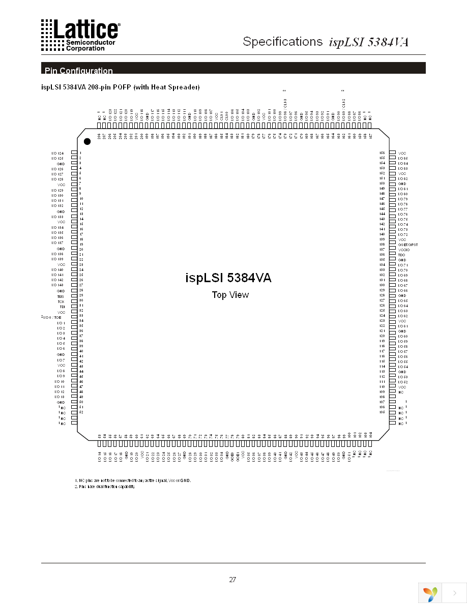 ISPLSI 5384VA-70LB208 Page 27